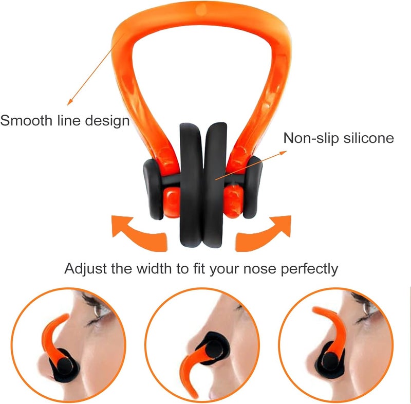 KYLELOVE Swimming Nose Clip,Silicone Waterproof Pool Nose Plugs for Swimming and Diving Multi Color Swim Nose Clip for Kids(Age 7+) Adults with Storage Box 10 Packs - Image 2